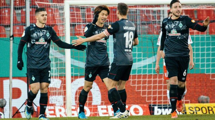 Yuya Osako hat Werder Bremen mit seinem Treffer ins DFB-Pokal-Halbfinale geschossen