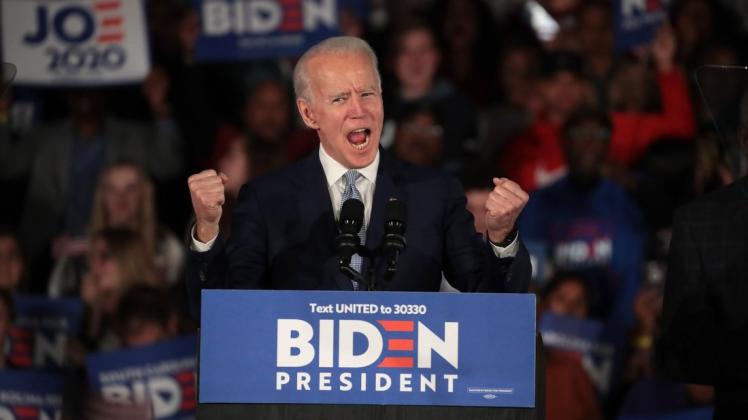 Joe Biden ist der klare Sieger in South Carolina. Foto: AFP/Scott Olson/Getty Images