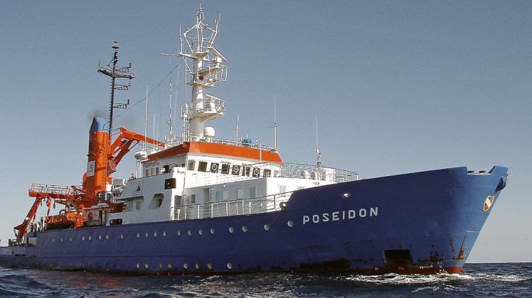 Früher ein Forschungsschiff des Geomar-Instituts – jetzt ein Flüchtlingsschiff: Die „Poseidon“.