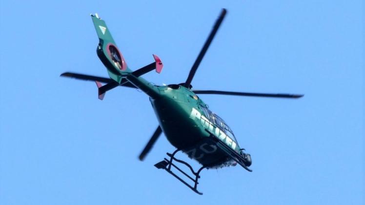 Bei einem Polizeieinsatz Anfang Januar kam neben einem Hubschrauber auch eine Hundestaffel zum Einsatz.