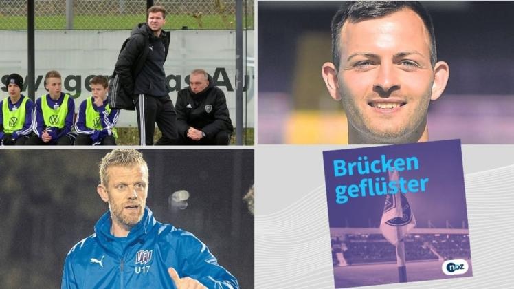 Drei Köpfe aus dem VfL-Nachwuchsleistungszentrum: Fabian Hebbeler (oben links), Kristopher Fetz (oben rechts) und Uwe Möhrle.