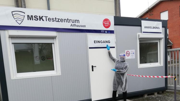 Das MSK-Testzentrum am Waller Esch 2 in Alfhausen ist täglich geöffnet.