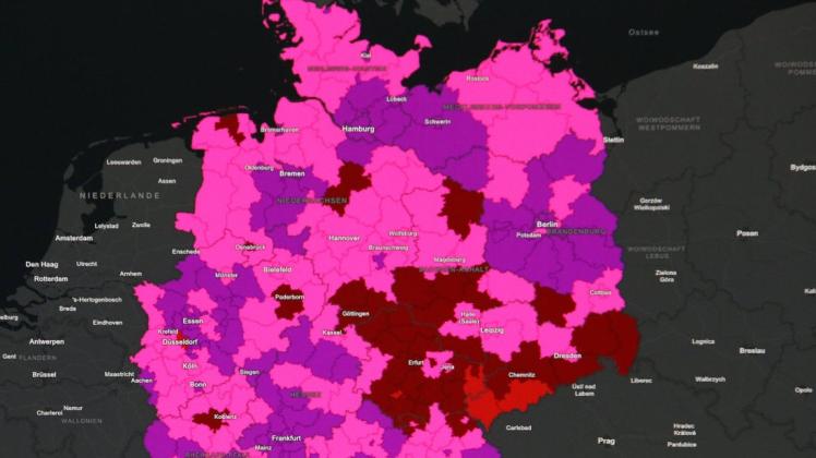 Laut RKI gehört die Prignitz aktuell zu den Landkreisen mit einer Inzidenz von über 1000. Laut RKI gehört die Prignitz aktuell zu den Landkreisen mit einer Inzidenz von über 1000.