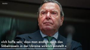 Altkanzler Schröder wirft Ukraine «Säbelrasseln» vor