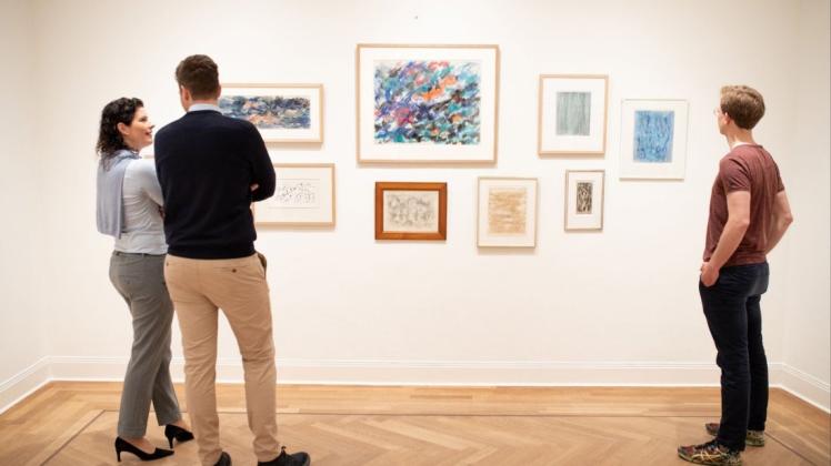 Diese Kunst war lange nicht mehr öffentlich zu sehen: Das Picasso-Museum in Münster zeigt abstrakte Kunst aus dem Frankreich der Nachkriegszeit. Foto: Micha Richter