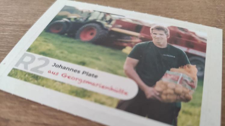 Bei den Edeka-Märkten in der Region gibt es nun Stickerhefte mit Landwirten aus dem eigenen Landkreis. Auch der Georgsmarienhütter Johannes Plate hat an der Aktion teilgenommen.