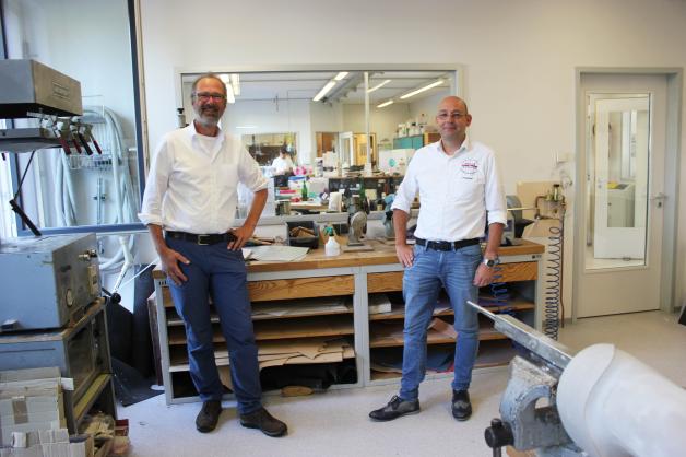 Hartmut Stühr und Jan Petersen, zwei der drei Geschäftsführer von Thiel & Scheld.