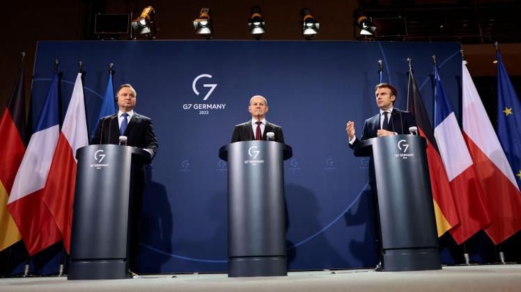Duda, Scholz und Macron