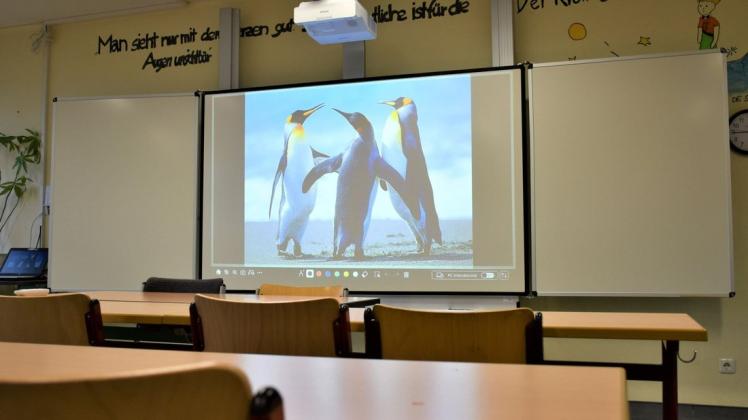 Die Heinrich-Heine-Schule in Gadebusch ist nun mit digitalen Tafeln ausgestattet.