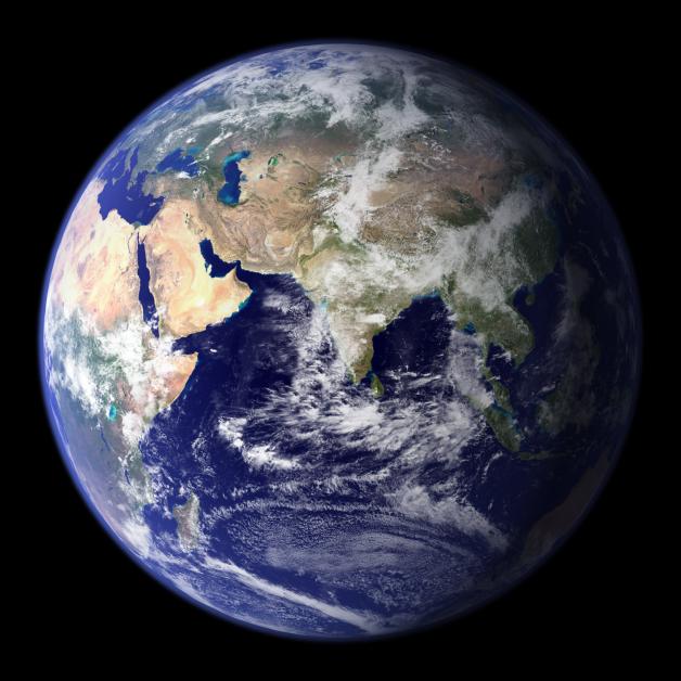 Diese NASA-Aufnahme zeigt, wie die Erdkugel vom Weltraum aus aussieht.
