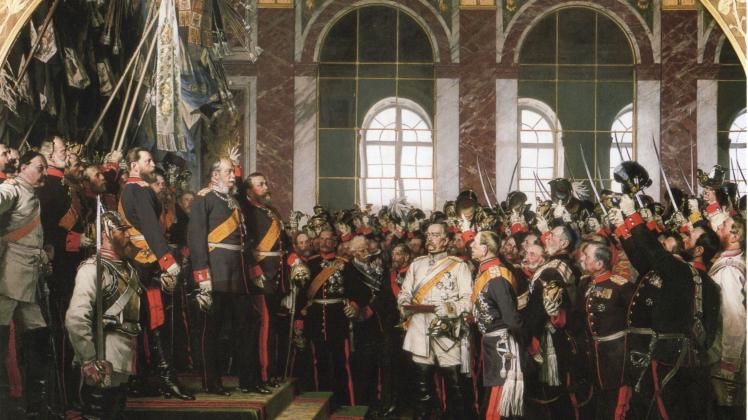 Die Proklamation von Kaiser Wilhelm I. in Versailles. Anton Russell aus Haselünne war dabei.