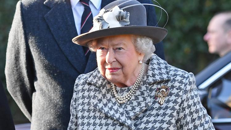 Die britische Königin Elizabeth II. beim Sonntagsgottesdienst im Januar 2020.