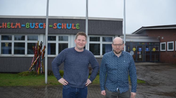 Julian Schreiber und Ansgar Barenbrügge sehen die Wilhelm-Busch-Schule gut aufgestellt. 