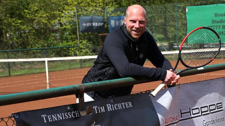 Tim Richter vom Huder Tennisverein in Nordostdeutscher Meister in der Alterklasse 40.
