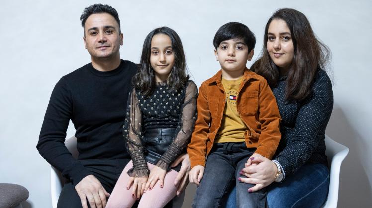 Eine Familie, eine Leidenschaft: Farzad, Amesterida, Arsam und Soghra Amiri Asl (von links) sind vom Ringen begeistert.