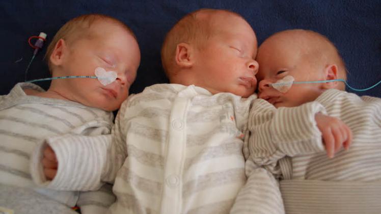 Brüder Jan, Tim und Finn (v. l.): Geburt in der 31. Schwangerschaftswoche  