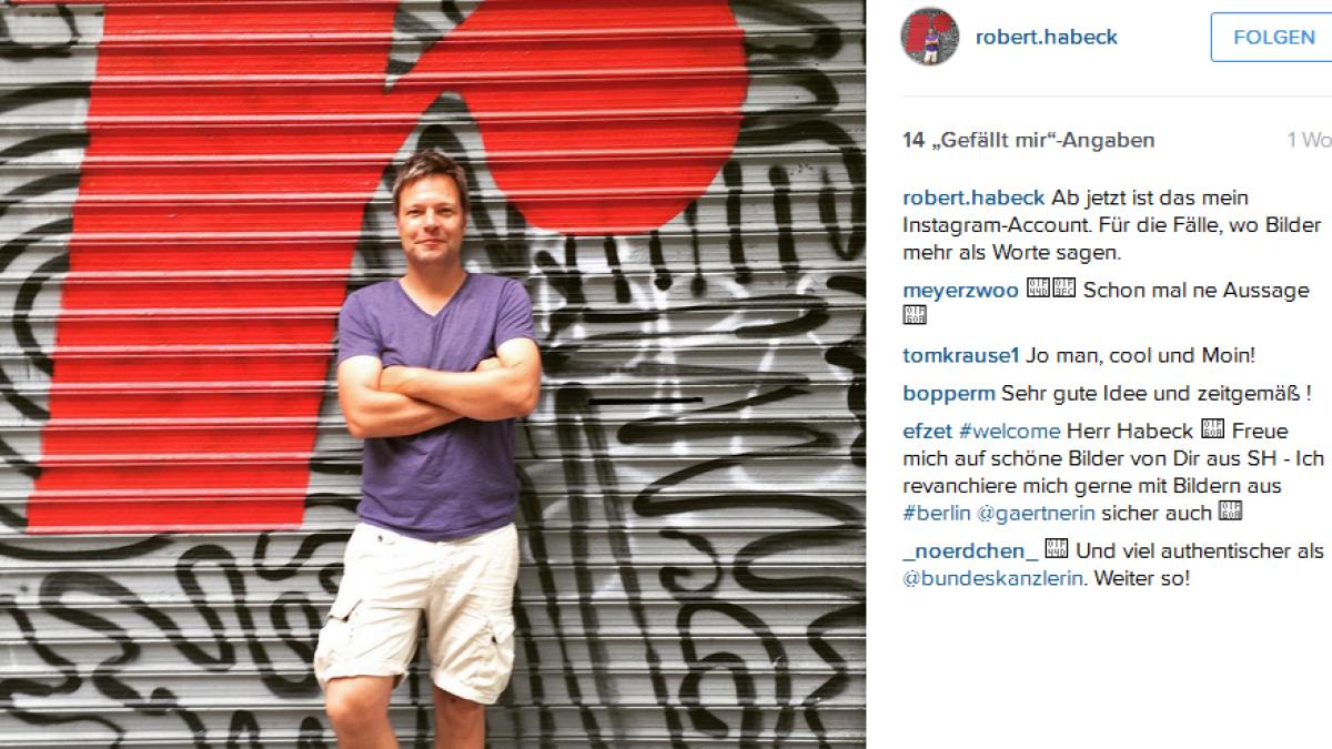 Politiker Bei Instagram: Cooler Robert Habeck, Guckender Olaf Sch | SHZ