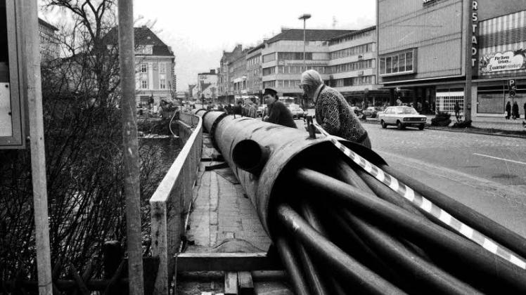 Kieler Brücke Baustelle auch schon in den 70ern