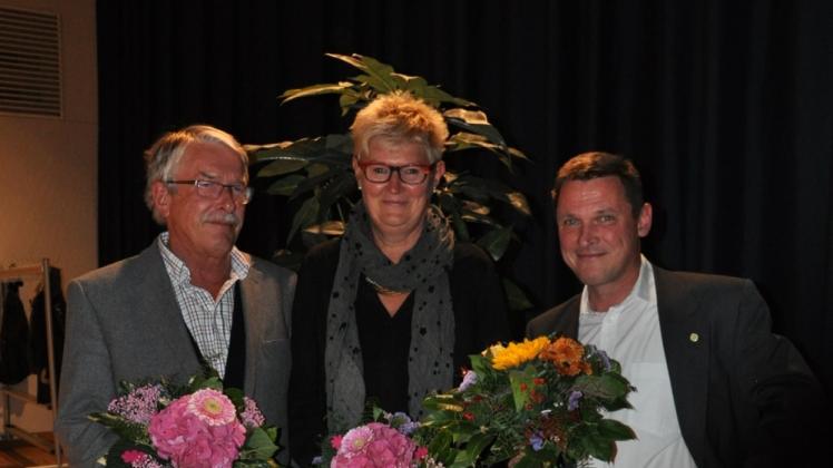 Der neu gewählte Vorstand: Werner Großmann, Ute Welz und Christian Seifert.