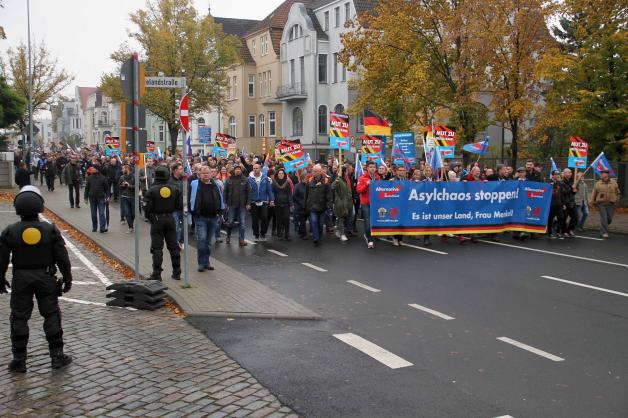 Ausschreitungen bei AfD-Demo in Rostock: Festnahmen und verletzte Polizisten