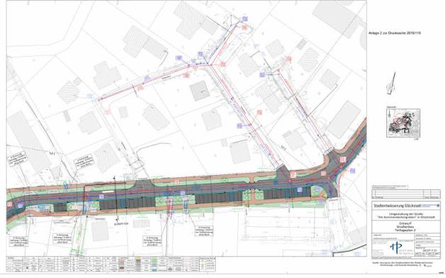 Der Entwurf der Planung, an der Stadtentwässerung, Stadtwerke und Stadt Glückstadt beteiligt sind.  