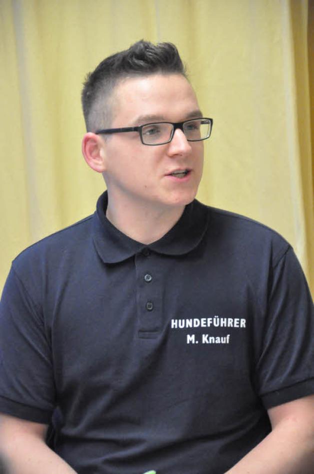 Michael Knauf vertrat die Rettungshundestaffel, die bei der Freiwilligen Feuerwehr Wittenberge angesiedelt ist.