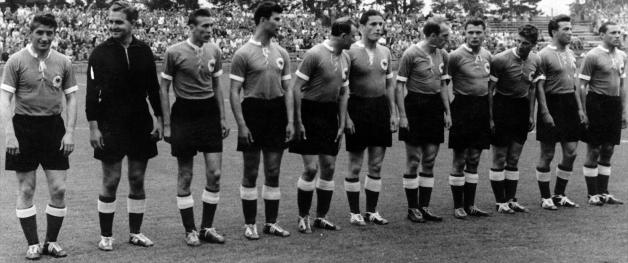 Die deutsche Elf bei der WM 1954.