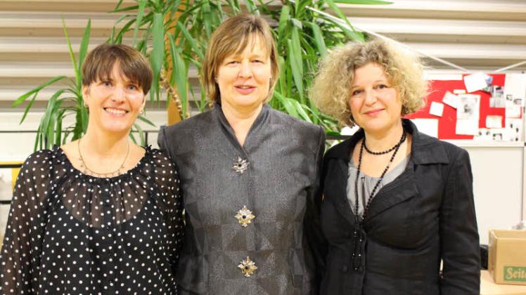 Nach der Lesung (v.li.): Kristina Vaillant, Karin Dietrich-Olsen und Christina Bylow.  