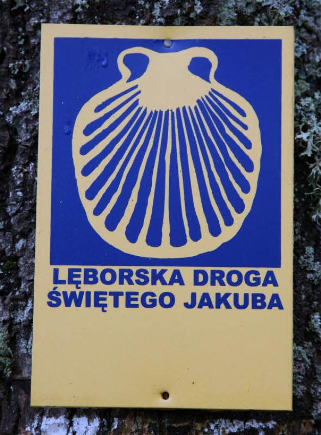 Die Jakobsmuschel schildert einen Teil der Via baltica“ in Polen aus 