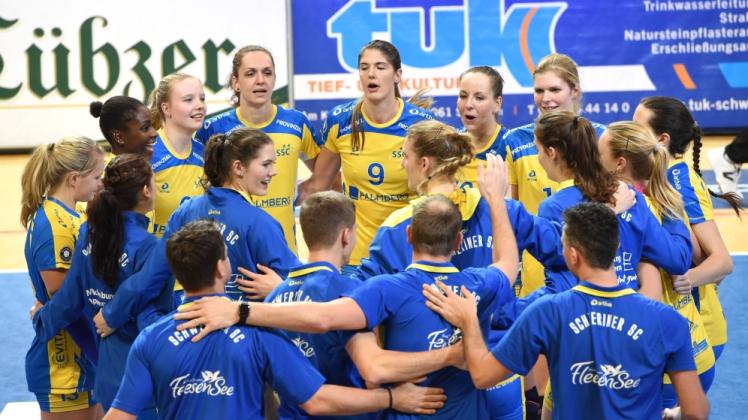 Mannschaftliche Geschlossenheit zeichnet die Schweriner Volleyballerinnen im bisherigen Saisonverlauf aus.  
