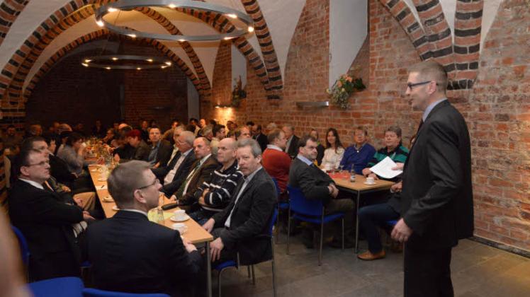 Bürgermeister Dirk Flörke (r.) traf mit seinen Ankündigungen bei den Unternehmern ins Schwarze. 