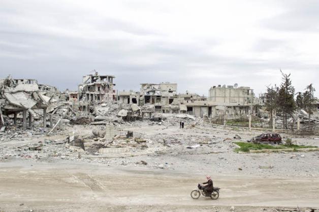 Nach den Kämpfen in Kobanê: Die Stadt wurde durch anhaltende Häuserkämpfe und Luftangriffe zu etwa 80 Prozent zerstört. 