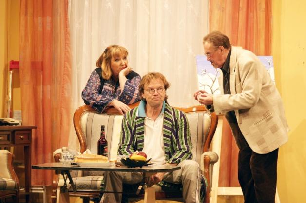 Mit Angelika Mann und Wolfgang Lippert auf der Theaterbühne Mit Angelika Mann und Wolfgang Lippert auf der Theaterbühne