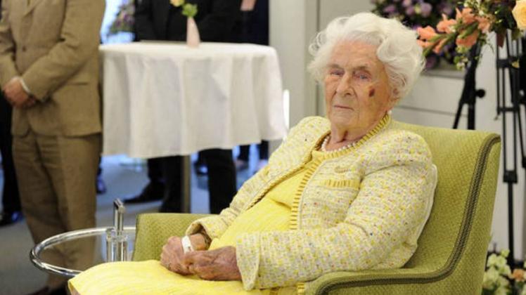 Bitten Clausen an ihrem 103. Geburtstag.
