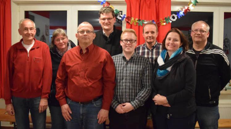 Engagieren sich für ihren Verein: (von links) Peter Engelbrecht, Elke Woicichowski, Heinz Grobys, Gerhard Blasber, Christoph Bialas, Thomas Gründel, Tina Gosemann und Peter Krieger. 