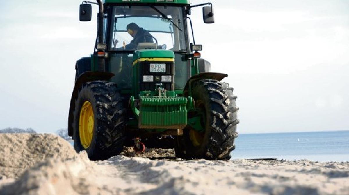 Sand sieben auf 12 000 Quadratmetern