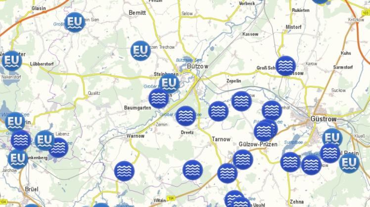 Welche Seen und  Flüsse im Landkreis zum Baden geeignet sind, zeigt eine digitale Karte vom Landesamt für Gesundheit und Soziales. 