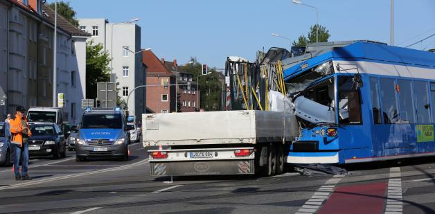Straßenbahnunfall in Rostock