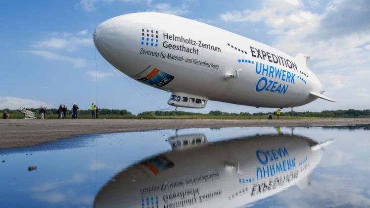 Einsatz über der Ostsee: Forscher suchen mit einem Zeppelin nach Wirbeln.   
