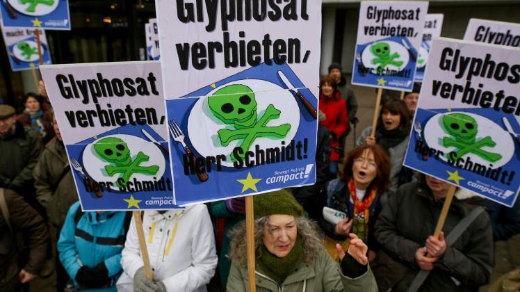Protest gegen das Pflanzenschutzmittel Glyphosat
