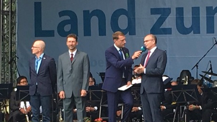 Ministerpräsident Erwin Sellering eröffnet den MV-Tag in Güstrow.