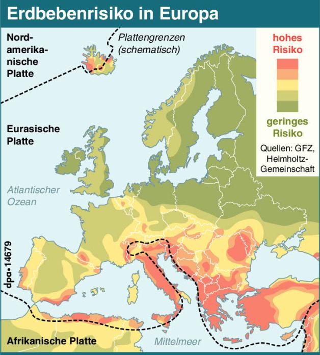Erdbeben in Europa: Ständige Unruhe im Untergrund | SHZ