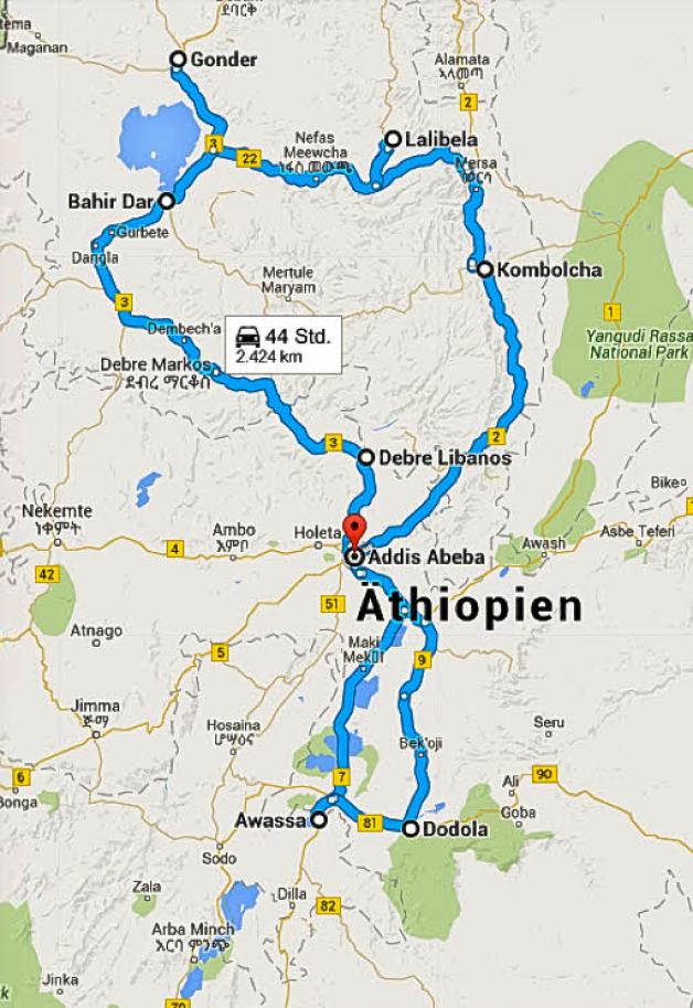 Mehr als 2400 Kilometer wollen die Äthiopienreisenden zurücklegen. Mehr als 2400 Kilometer wollen die Äthiopienreisenden zurücklegen.