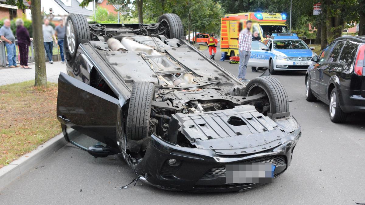 Auto überschlägt Sich Und Landet Auf Dem Dach - Zwei Verletzte | SHZ