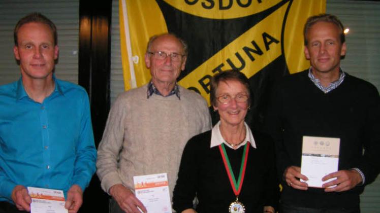 Die sportlichste Familie des SV Fortuna Bösdorf: Hans-Werner und Brigitte Dose mit ihren Söhnen Karsten (li.) und Joachim. 