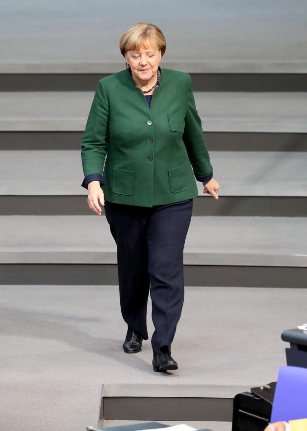Angela Merkel am Mittwoch im Bundestag.