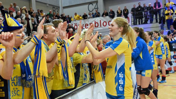 Die Volleyballdamen des Schweriner SC um Anja Brandt sicherten sich in den ersten Monaten des Jahres 2016 Platz zwei in der Liga und das Halbfinale des CEV-Cups. 
