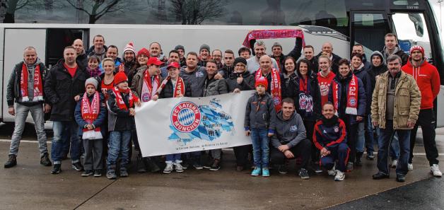 Fanfahrt der besonderen Art: Die „Mia san Mia Supporters MV“ erlebten im Februar das Bundesliga-Spiel zwischen dem FC Bayern und der TSG Hoffenheim.
