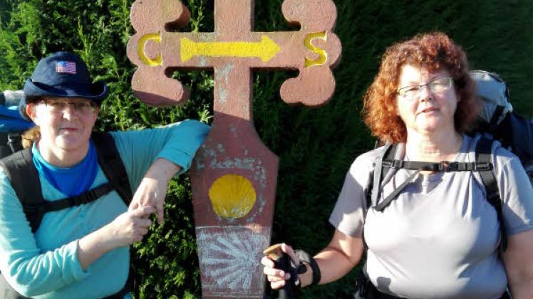 Waren 15 Tage auf Pilgertour: Steffi Schröder und Cordula Hohmann  