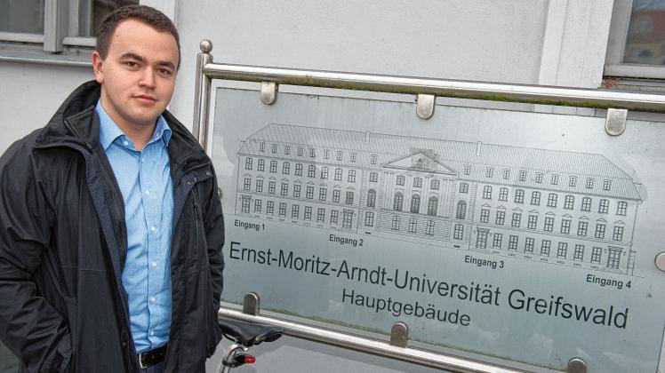 Der studentische Senator der Ernst-Moritz-Arndt-Universität Greifswald, Milos Rodatos